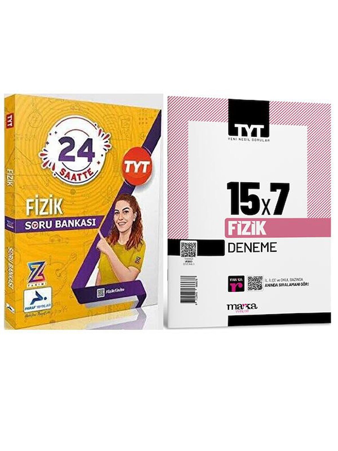 2024 Paraf TYT Fizik Soru Z Takımı ve Marka TYT Fizik 15x7 Deneme Seti
