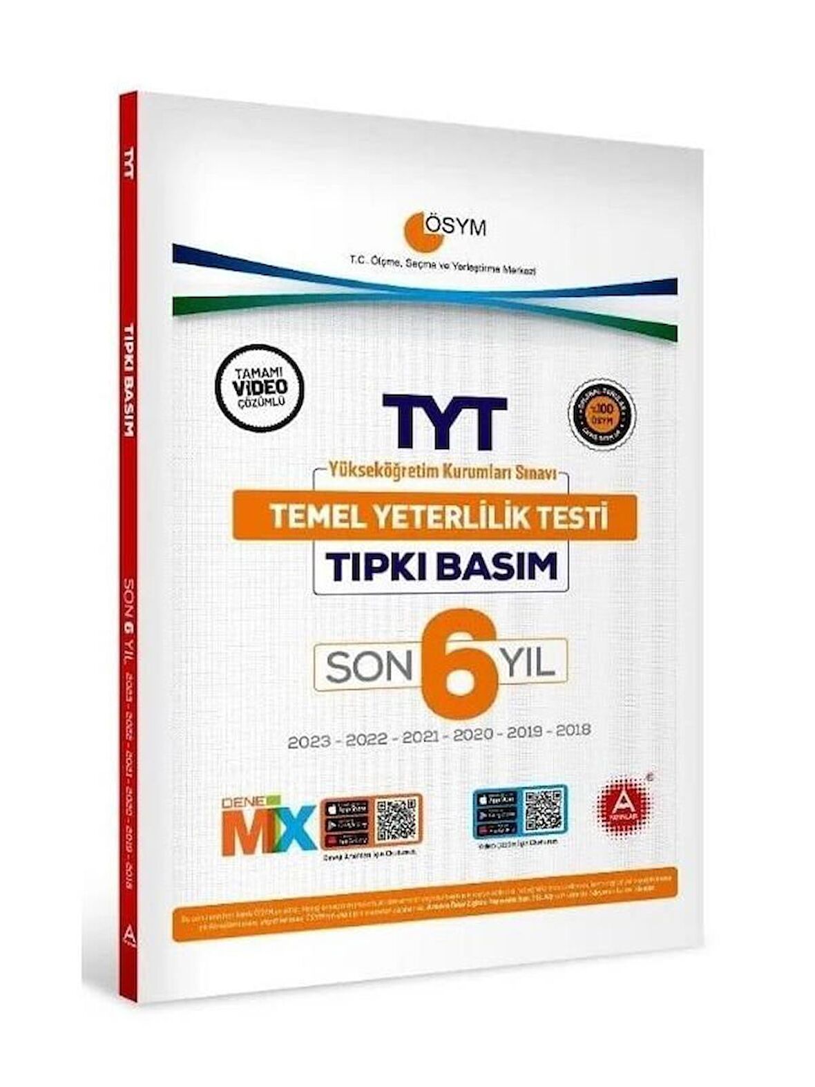 A Yayınları TYT Son 6 Yıl Tıpkı Basım Çıkmış Sorular 2018-2023