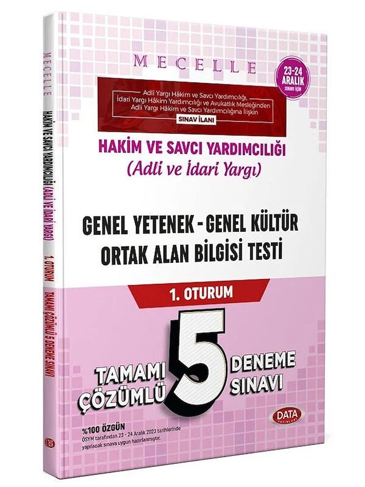 Data 2023 Adli İdari Hakim ve Savcı Yardımcılığı MECELLE Ortak Alan 1. Oturum 5 Deneme Çözümlü