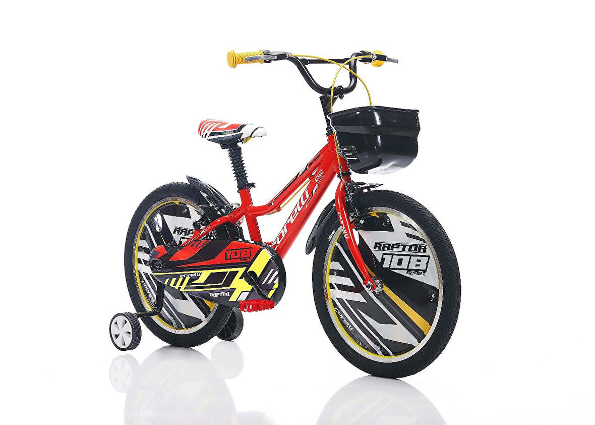 Corelli Raptor 16 Jant 25 Cm Kadro Siyah-Kırmızı-Beyaz Erkek Çocuk Bisikleti 4-6 Yaş