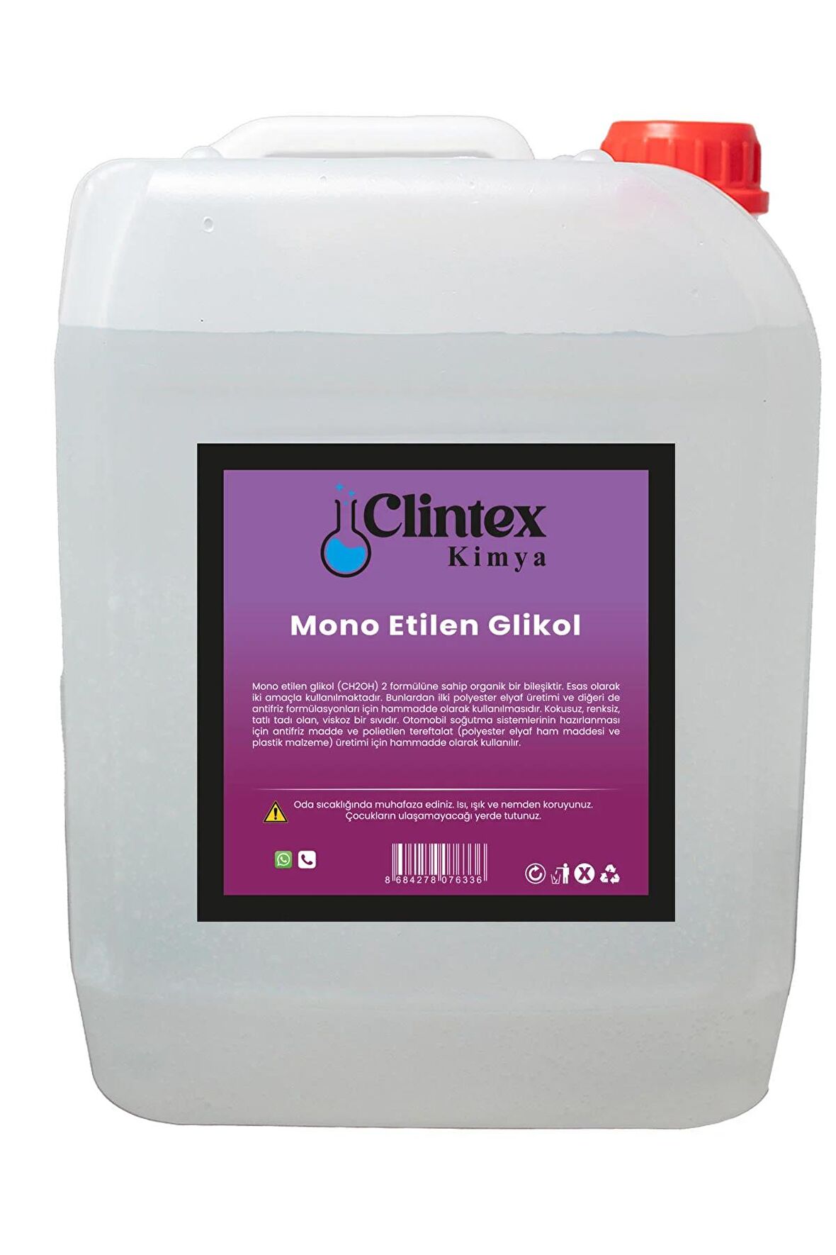 Clintex Kimya Mono Etilen Glikol Ch2oh Meg 5 Kg