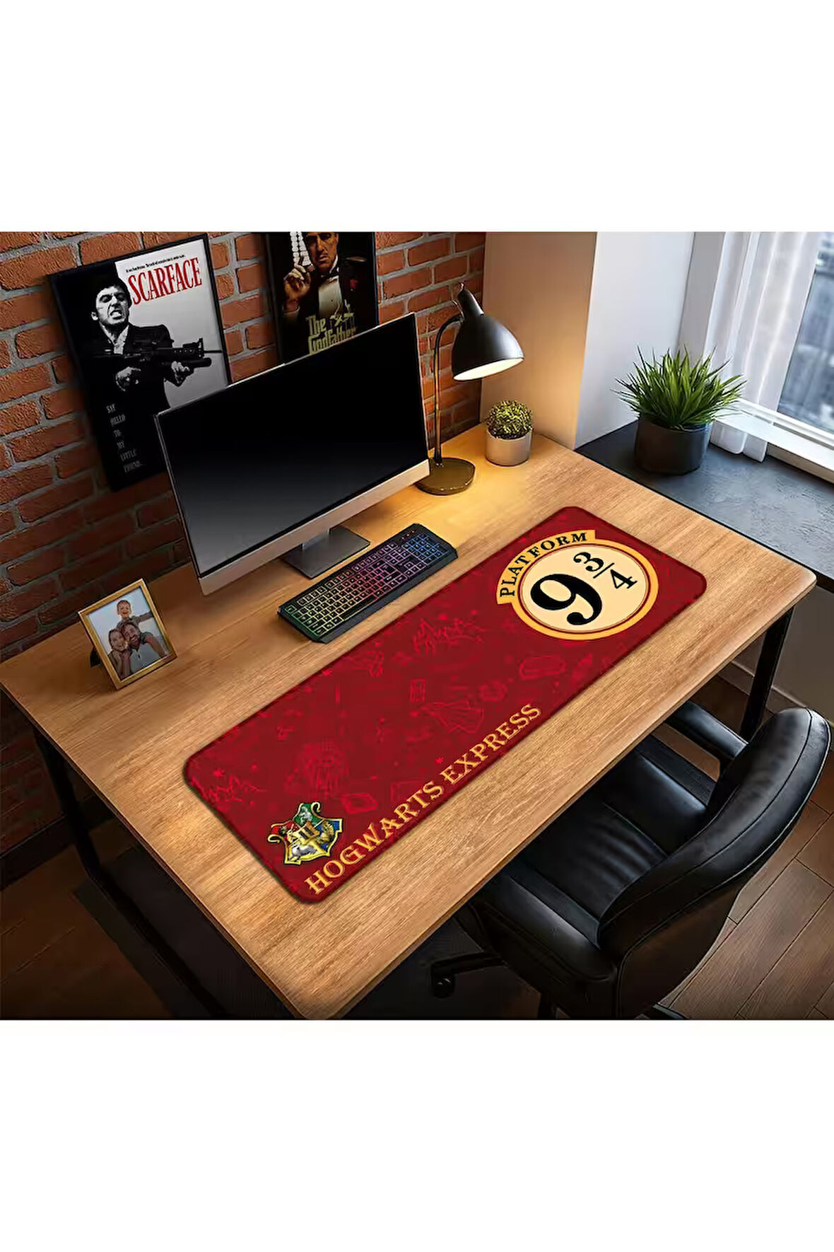 Harry Potter Hogwarts Oyun Gaming Klavye Mouse Pad Kaymaz Taban Kenarları Dikişli Su Geçirmez Masa Matı 70x30 cm