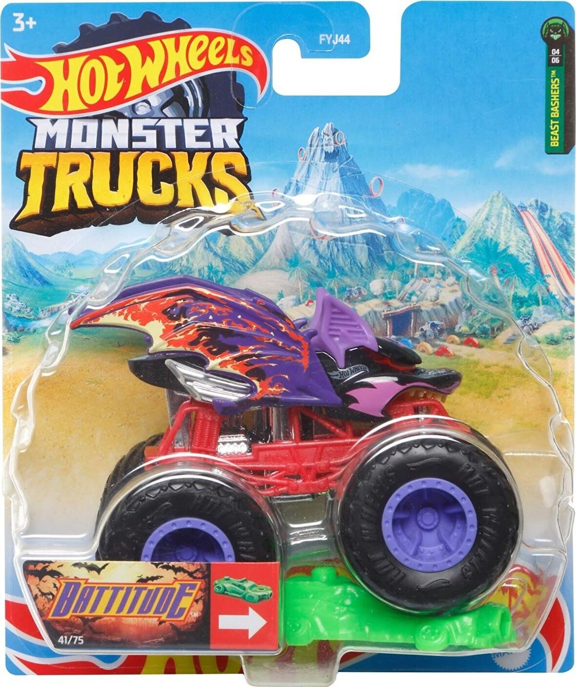 Hot Wheels Monster Trucks 1:64 Arabalar Battitude HCP38
