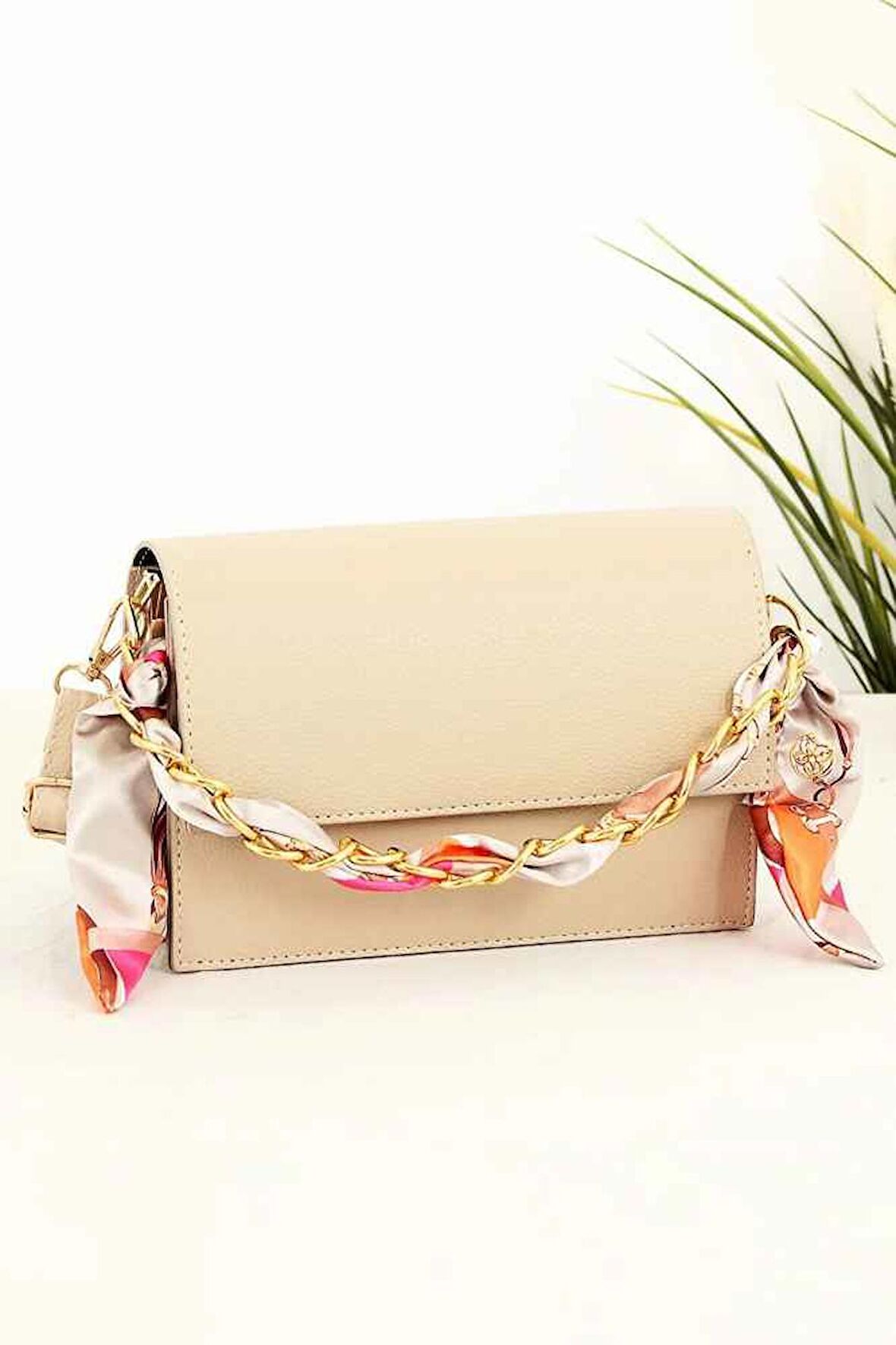 Bagorama KAJIN Kadın Suni Deri Fularlı Çapraz Askılı Omuz Çantası