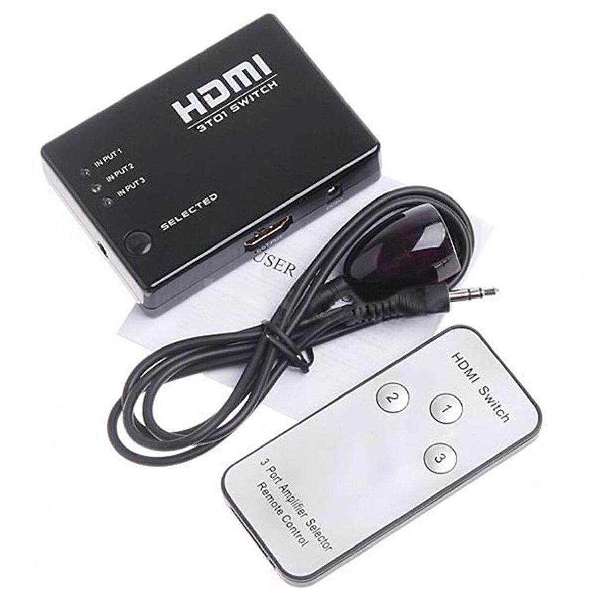  3 Port Hdmi Switch Çoklayıcı Çoğaltıcı Kumandalı