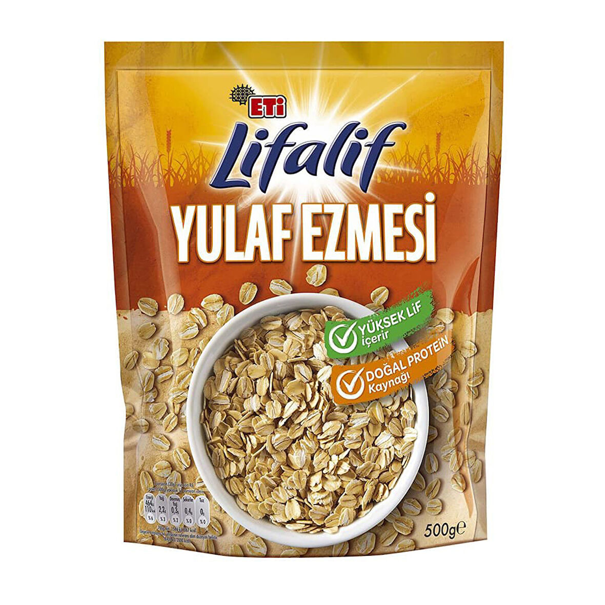 Eti̇ Li̇fali̇f Yulaf Ezmesi̇ 500 Gr Paket (3 Adet)