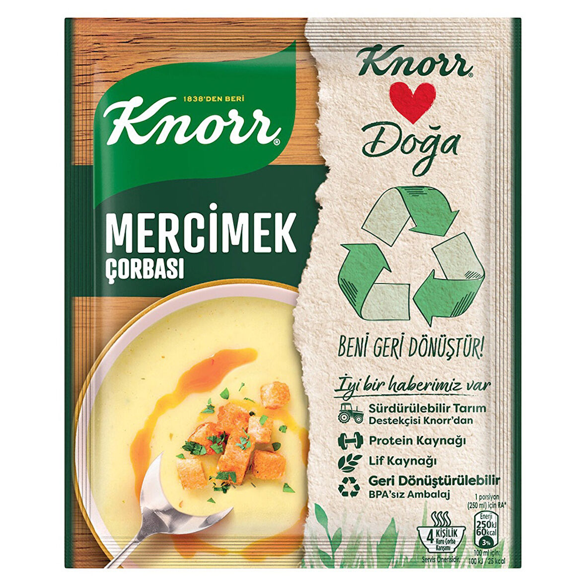 Knorr Süzme Merci̇mek çorbası 76 Gr Paket (10 Adet)