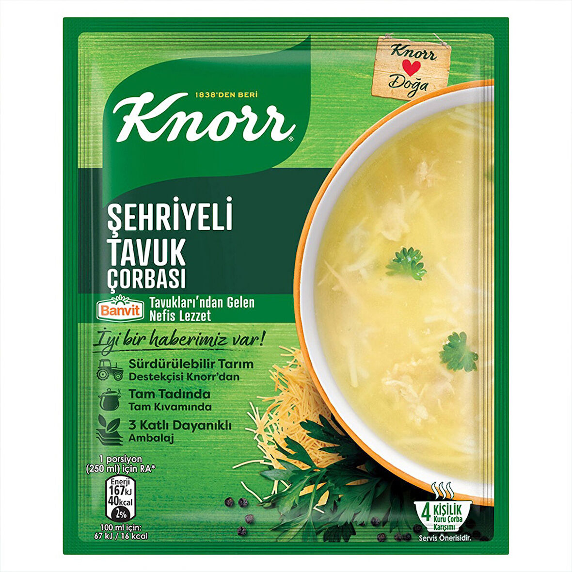 Knorr şehri̇yeli̇ Tavuk çorbası 51 Gr Paket (20 Adet)