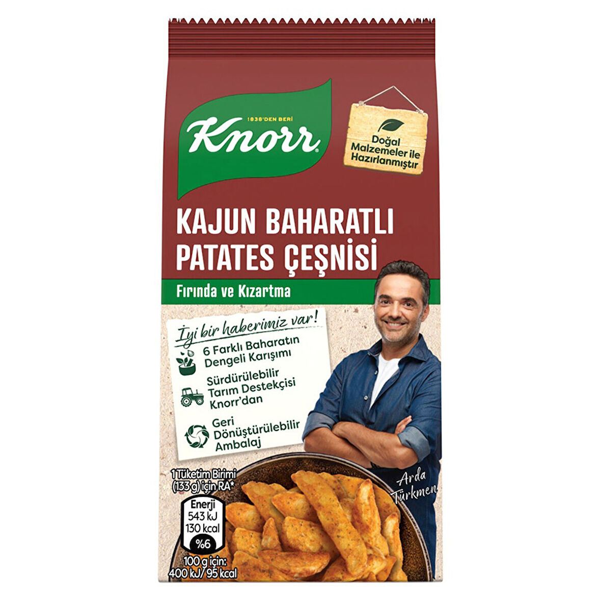 Knorr Kajun Baharatlı Patates çeşni̇si̇ 60 Gr Paket (5 Adet)