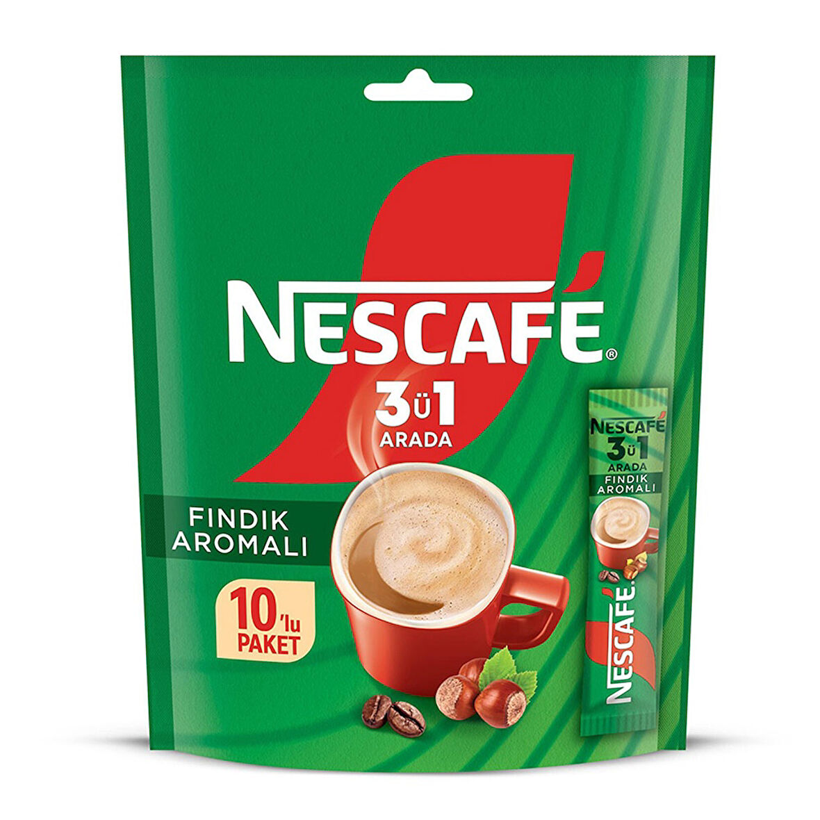 Nescafe 3 ü 1 Arada Fındık Aromalı 10&apos;lu Paket 175 Gr Paket (3 Adet)