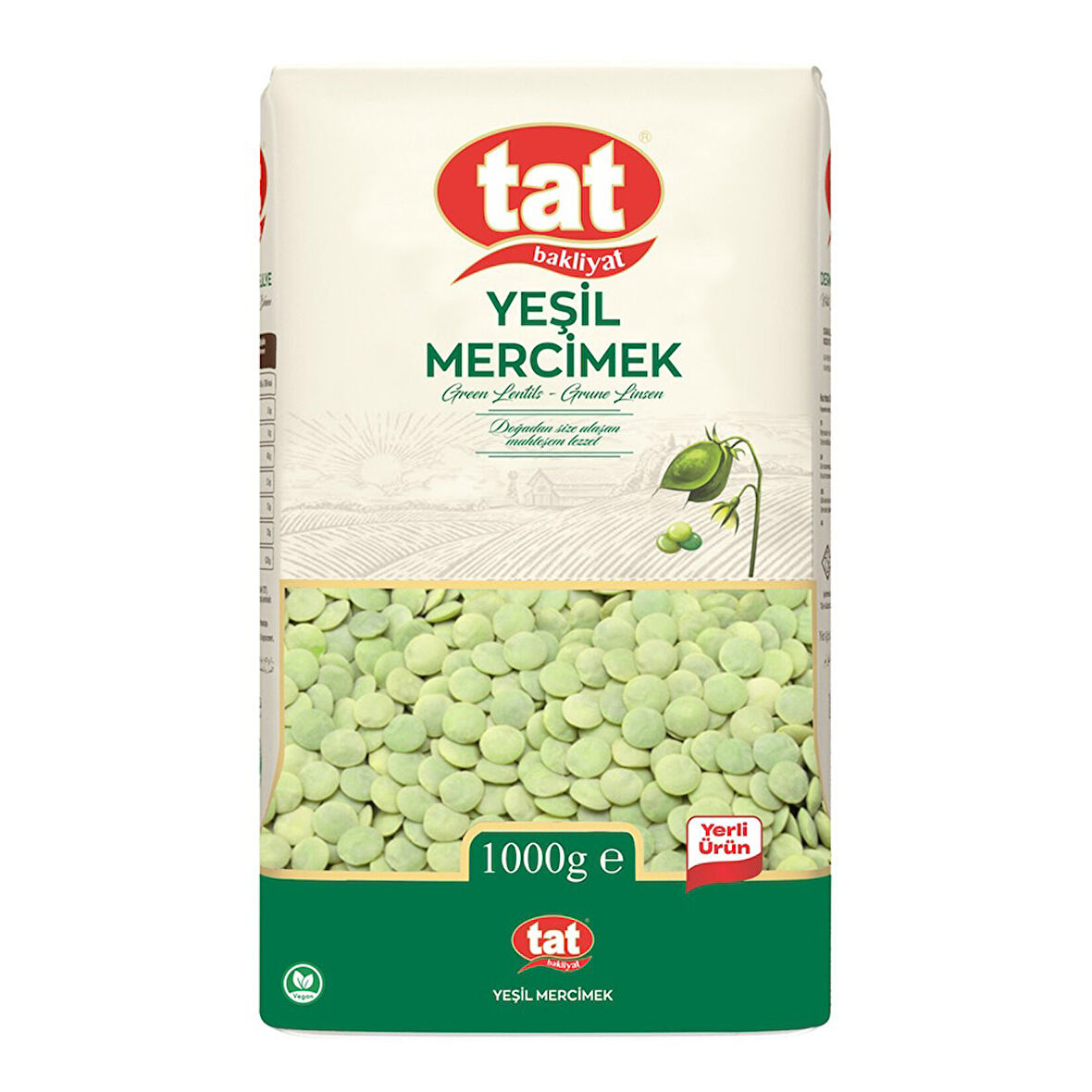 Tat Bakli̇yat Yeşi̇l Merci̇mek 1000 Gr Paket (3 Adet)