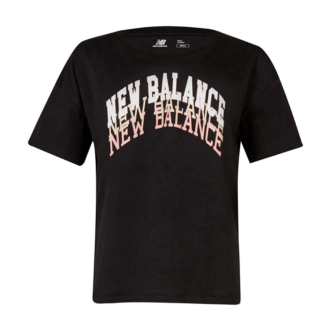 New Balance NB Womens Lifestyle T-shirt Kadın Siya