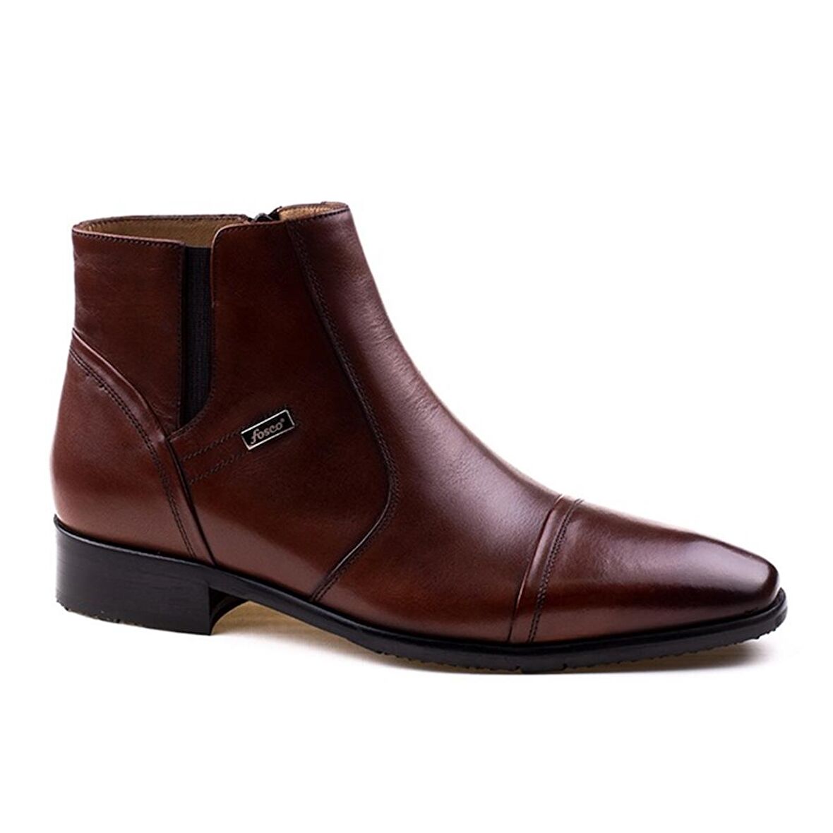 Fosco Kahverengi Hakiki Deri Erkek Klasik 4 Mevsim Bot