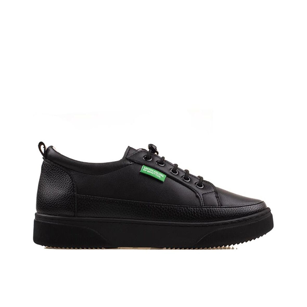 Benetton Siyah Yumuşak Deri Kadın Sneaker BN 30366