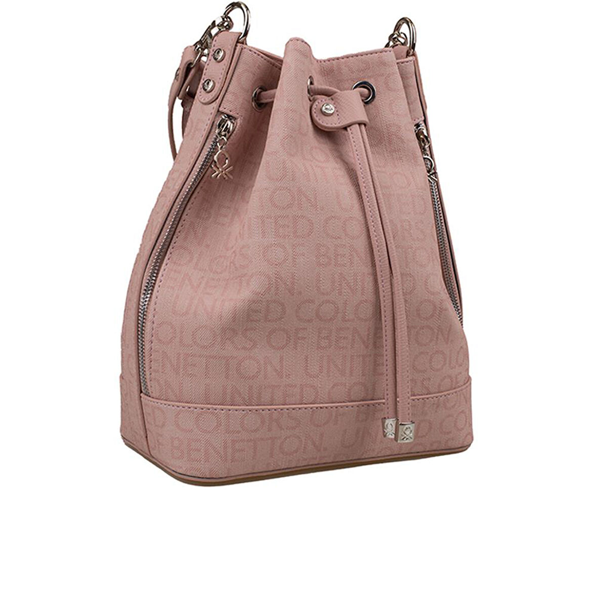 Benetton Pudra Monogram Eskitme Kadın Kol Çantası BNT 1313