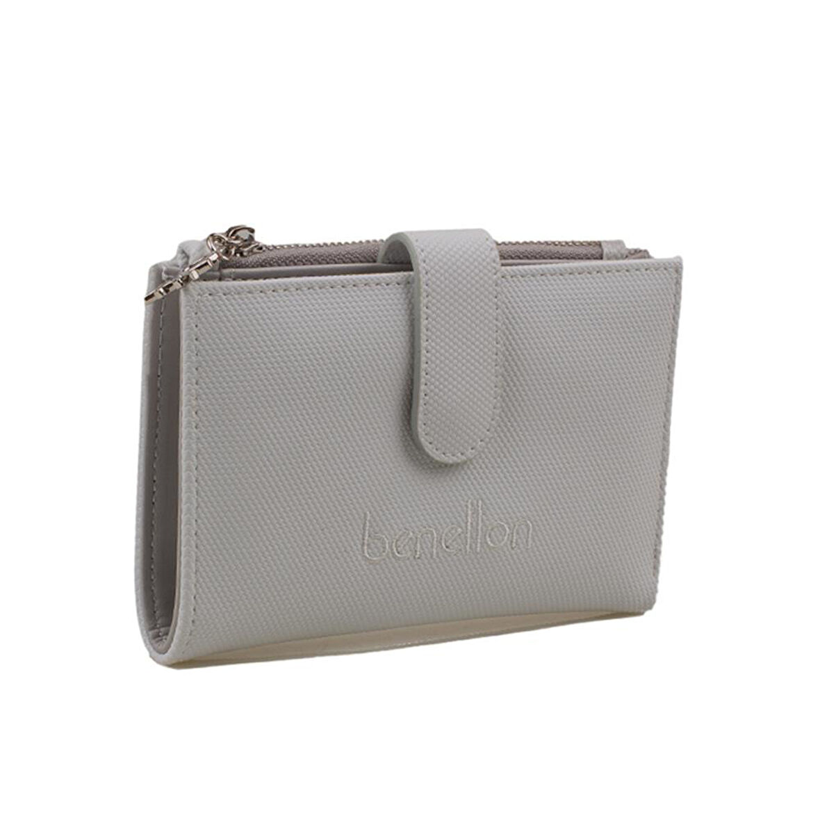 Benetton Beyaz Nano Orta Boy Kartlık Kadın Cüzdan BNT 1300