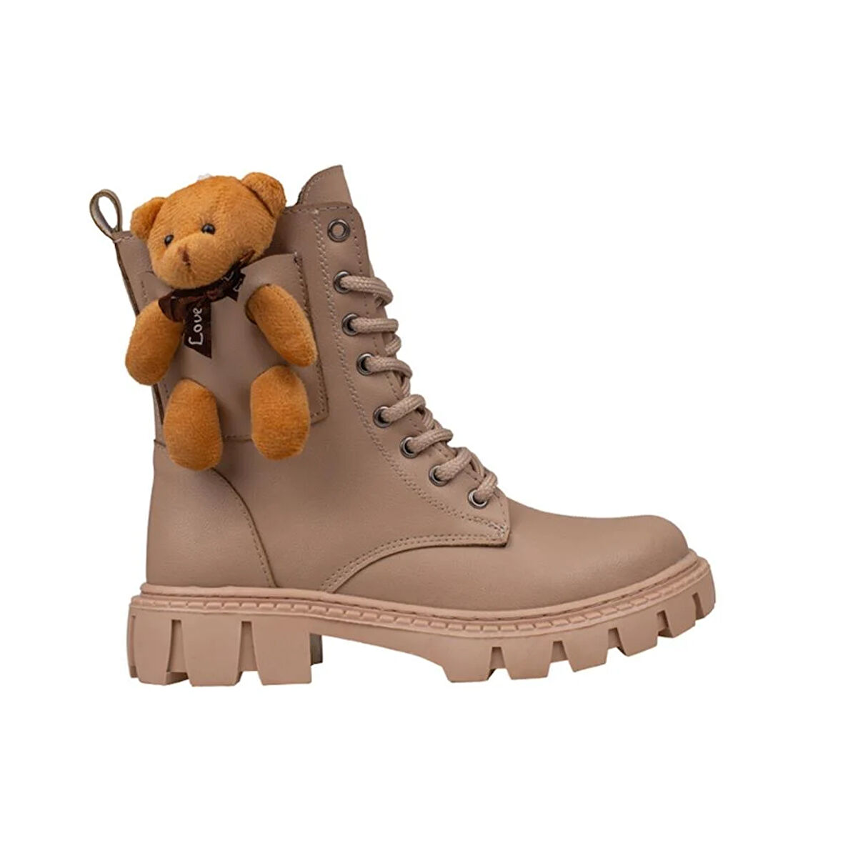 Trend Adımlar Krem Cute Bear Kız Çocuk Postal Bot