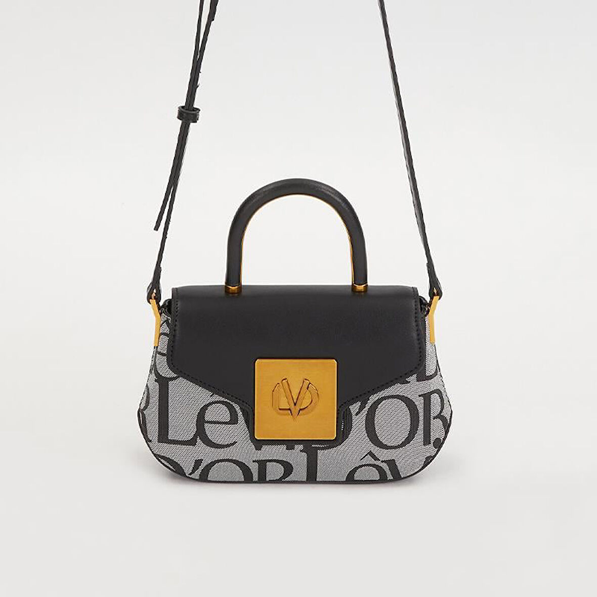 Levidor Siyah Lisans Baskılı Kadın Casual El Çantası