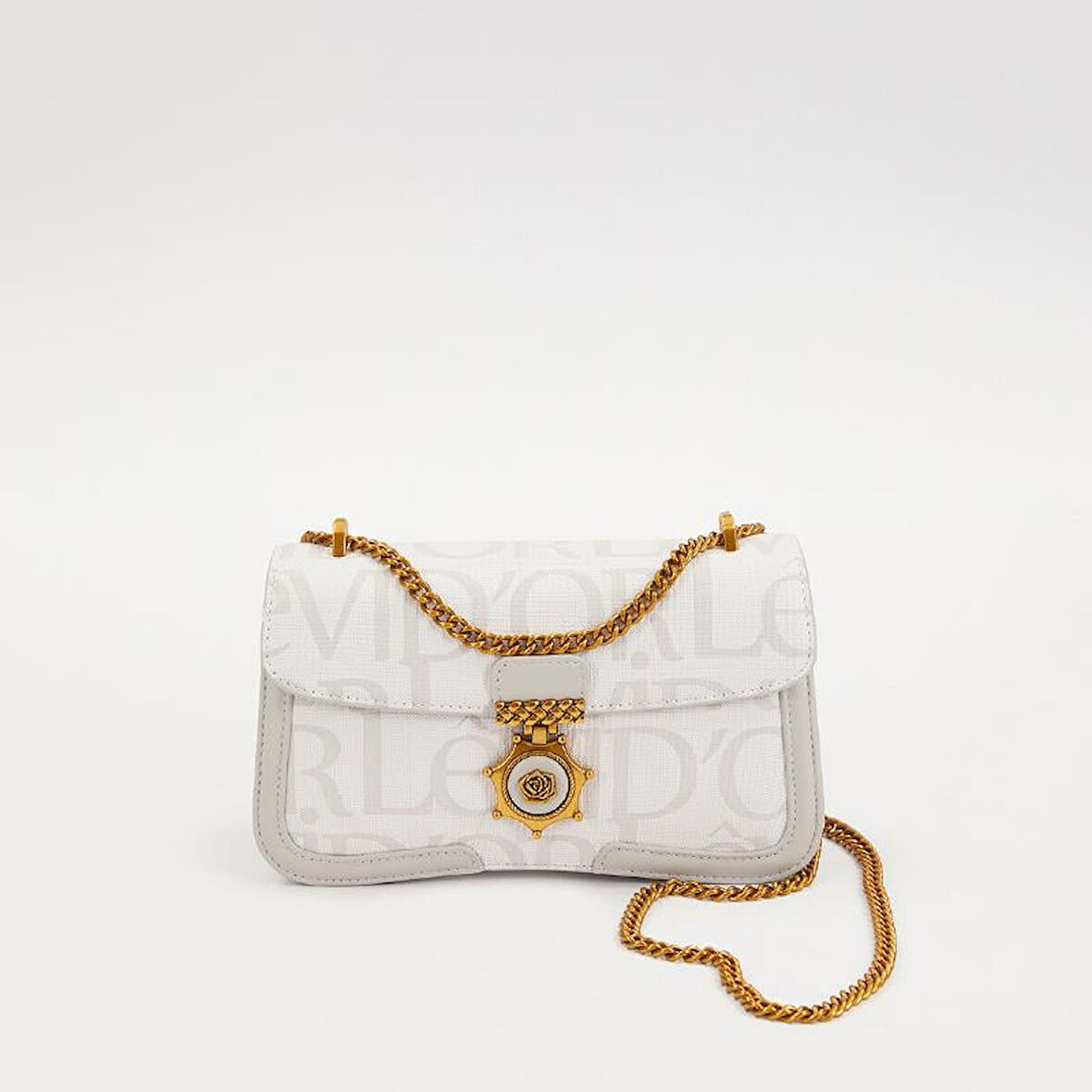 Levidor Beyaz Zincir Askılı Premium Kadın Çapraz Çanta