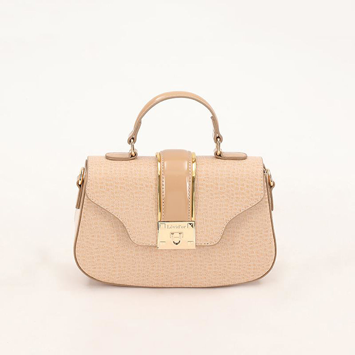 Levidor Vizon Kroko Desenli Rugan El Çantası