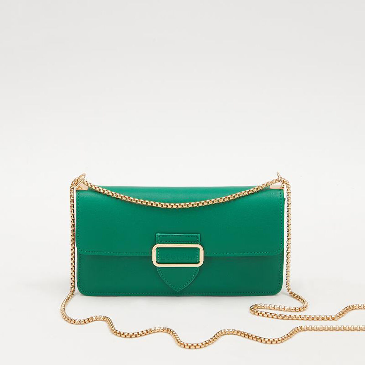 Levidor Yeşil Hasır Zincirli Omuz Çantası