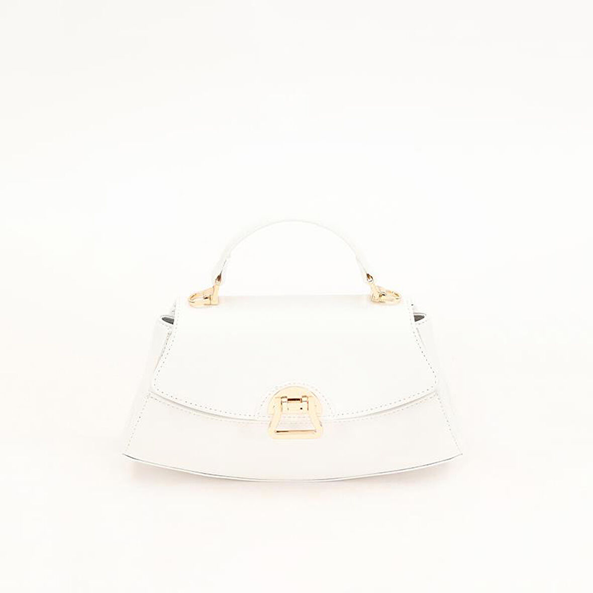 Levidor Beyaz Oval Kadın El Çantası