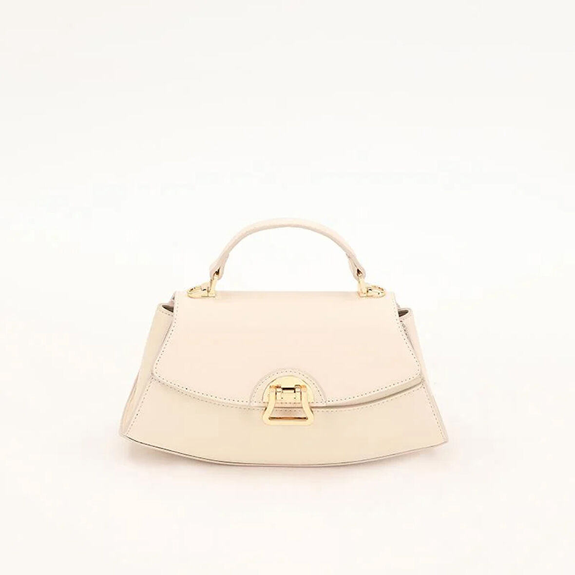 Levidor Krem Oval Kadın El Çantası