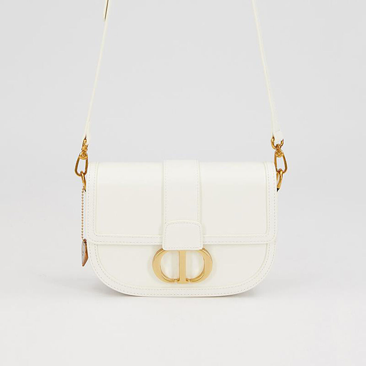 Levidor Beyaz Zımba Detaylı Premium Kadın Omuz Çantası