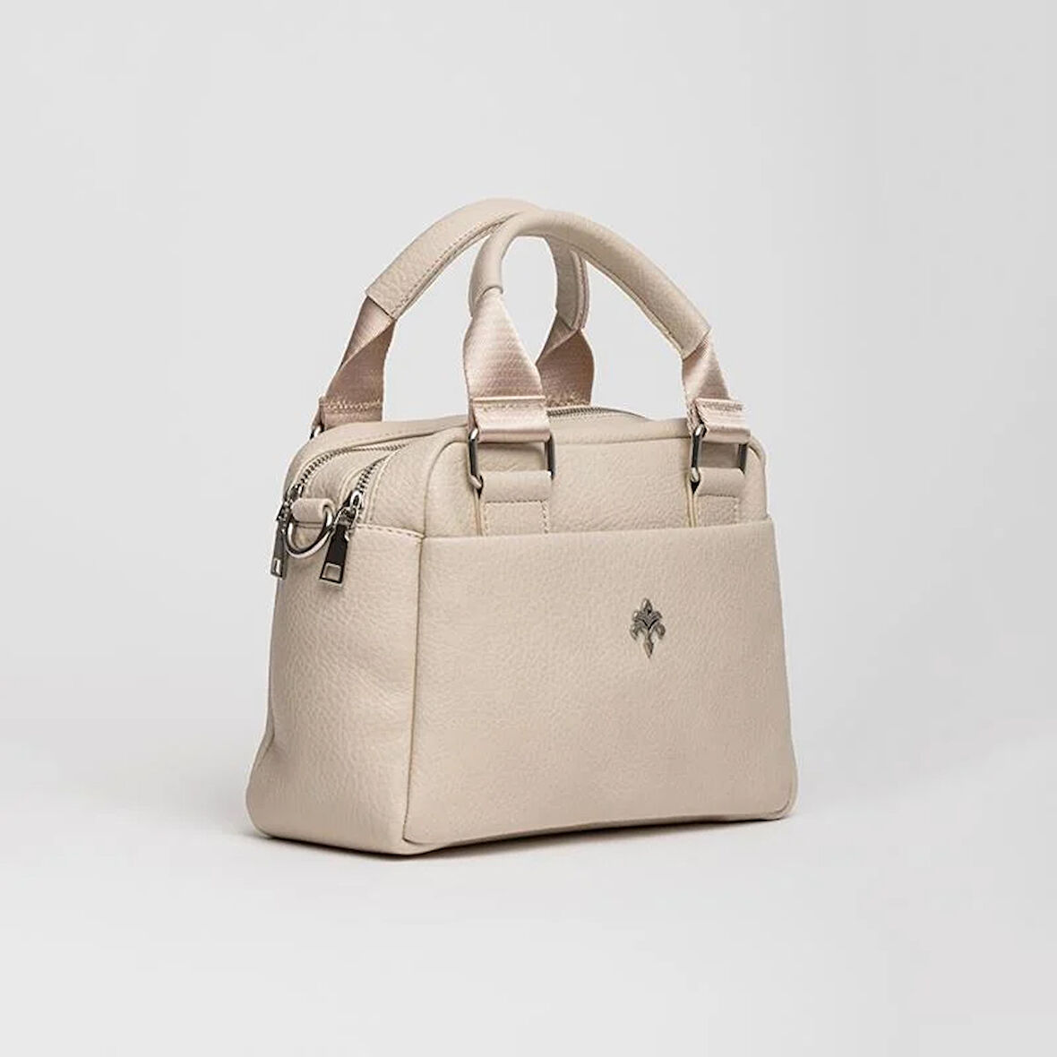 Jacquline Krem Renea Deri Kadın El Çantası