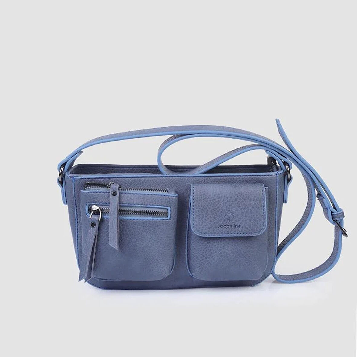 Jacquline Mavi Uokrea Deri Kadın Çapraz Çanta
