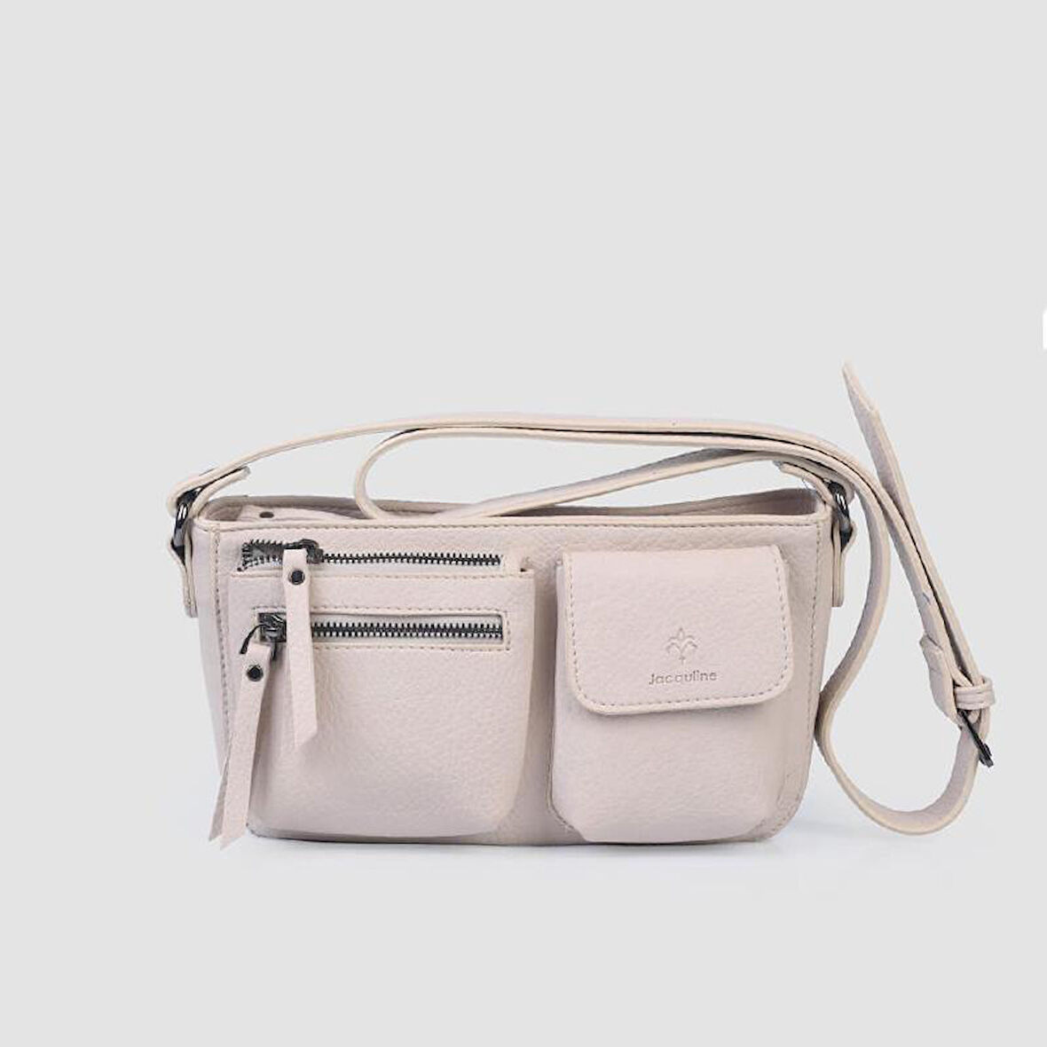 Jacquline Krem Uokrea Deri Kadın Çapraz Çanta