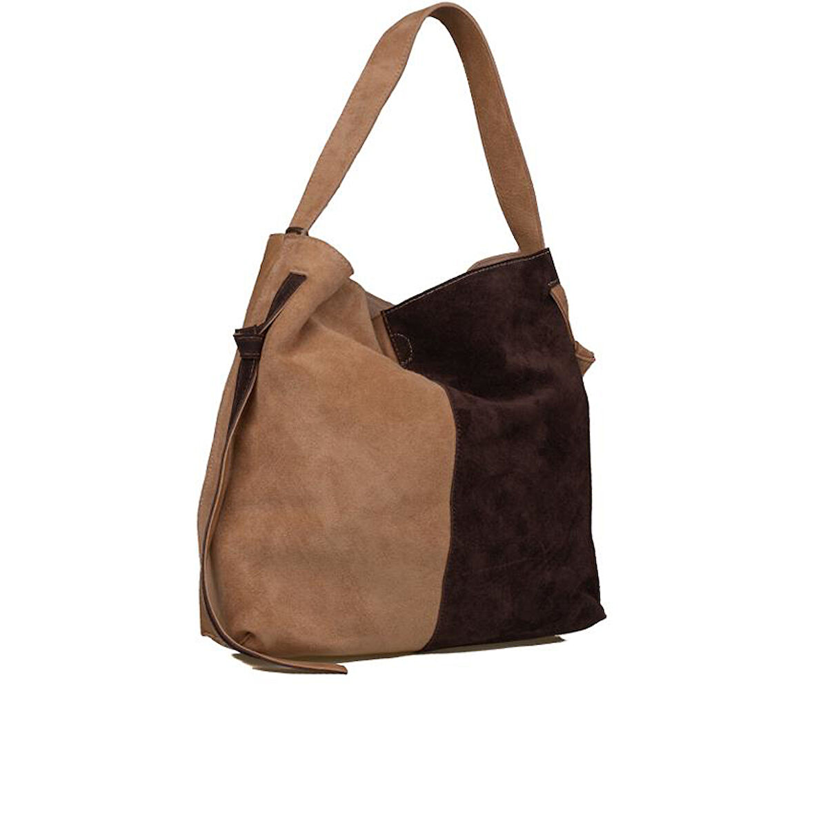 Jacquline Kahverengi Calm S Hakiki Nubuk Deri Omuz Çantası