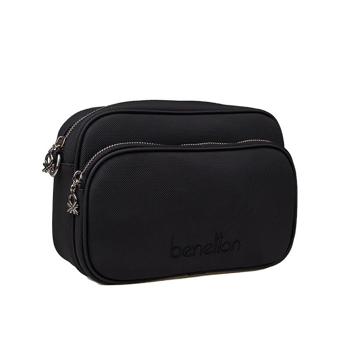 Benetton Siyah Nano Düz Desen Kadın Çapraz Çanta BNT 1599