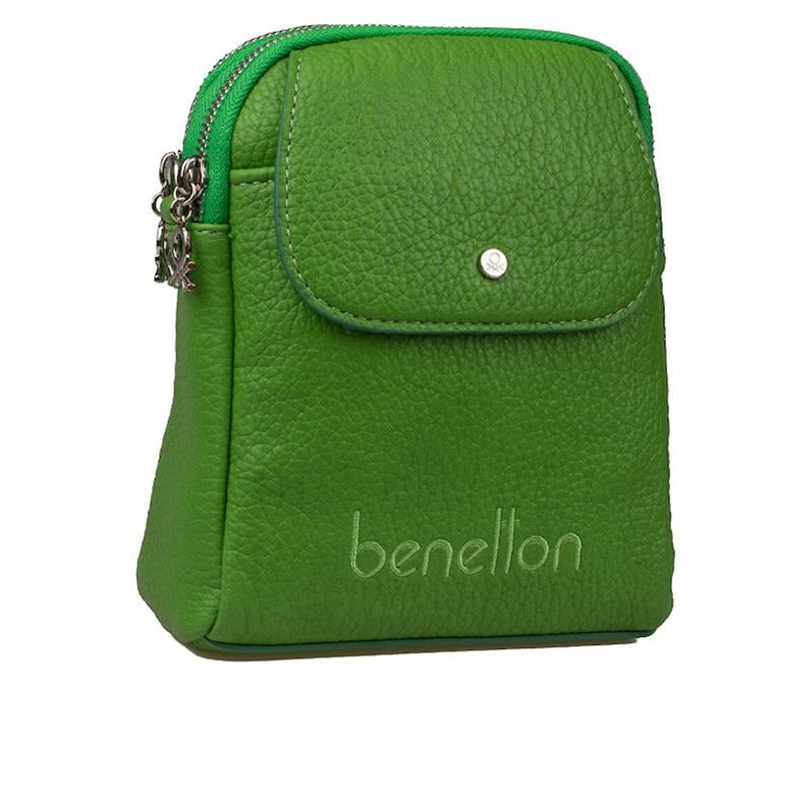 Benetton Yeşil Soft Line Deri Kadın Kol Çantası BNT 1479