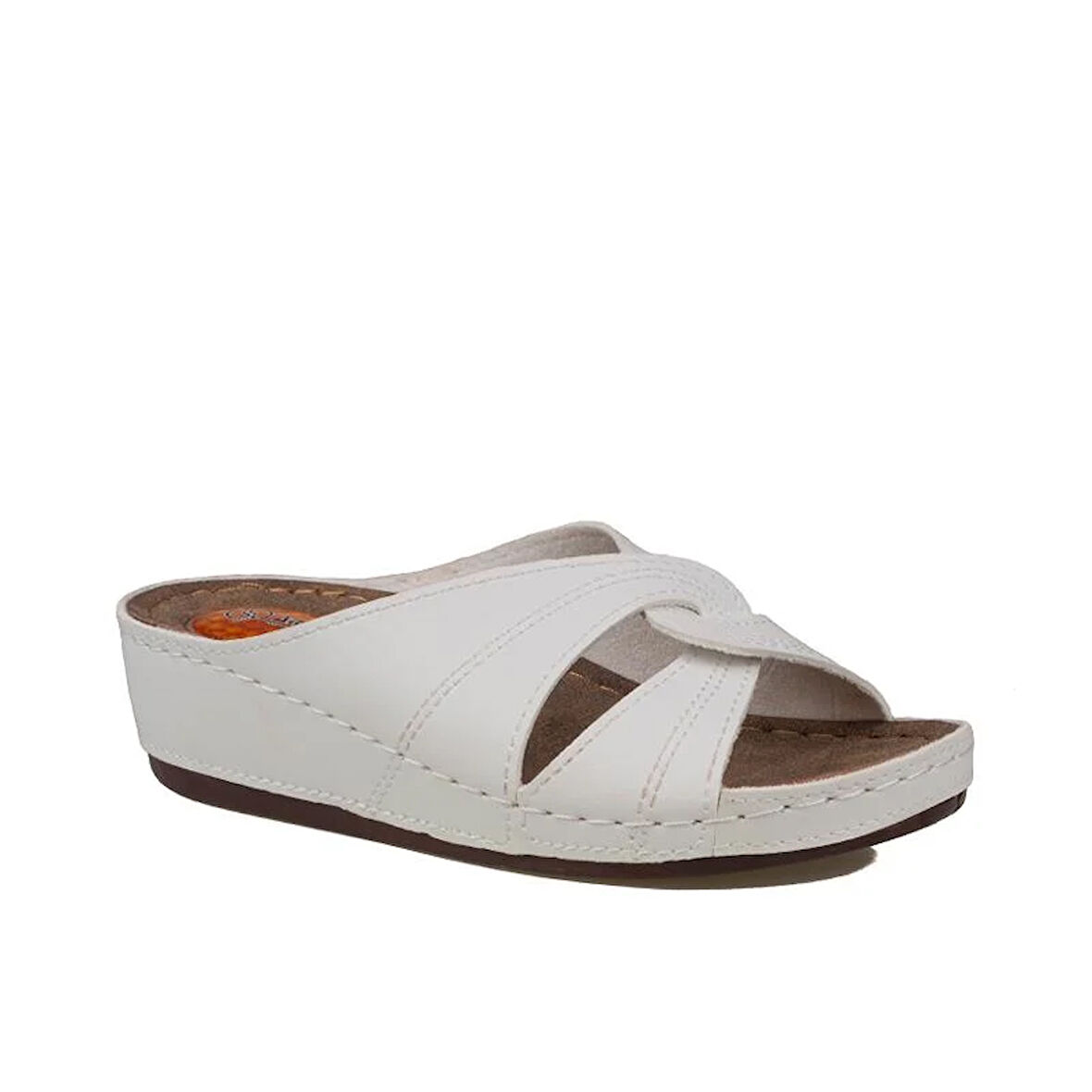 Trend Adımlar Beyaz Kadın Hafif Dolgu Jelli Terlik 09-098