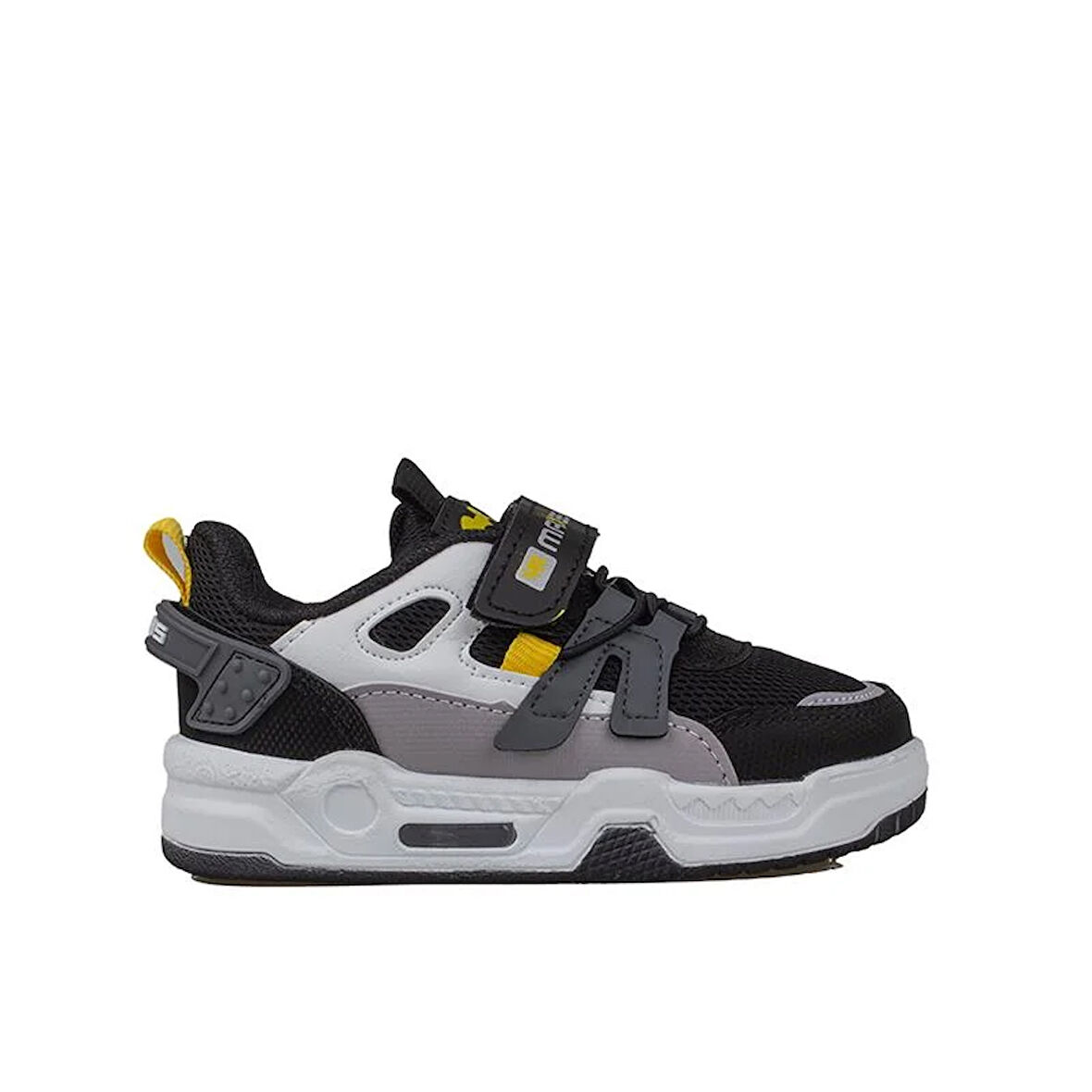 Trend Adımlar Siyah-Beyaz Kaymaz Taban Çocuk Spor Ayakkabı