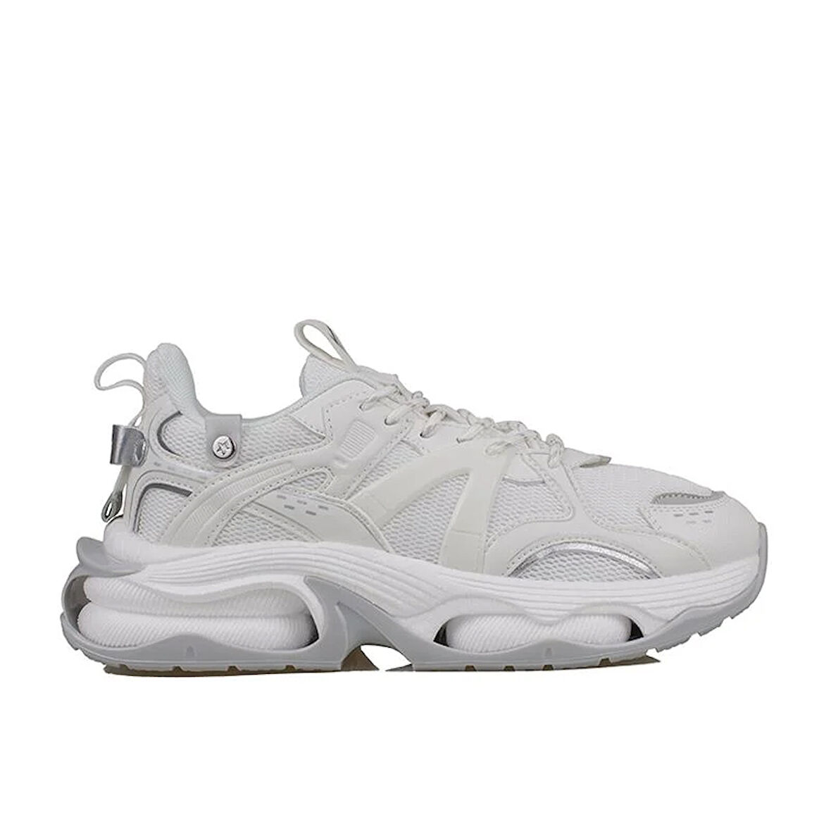 M2S Beyaz Kalın Taban Enjeksiyon Erkek Spor Ayakkabı