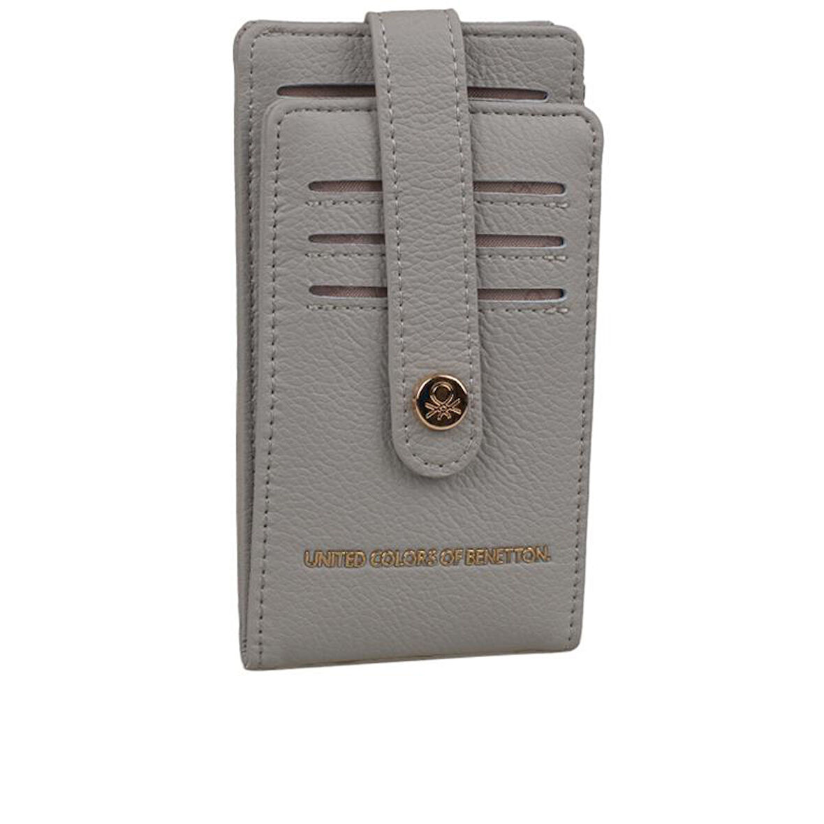 Benetton Gri Kadın Sofline Deri Kartlık BNT 1249