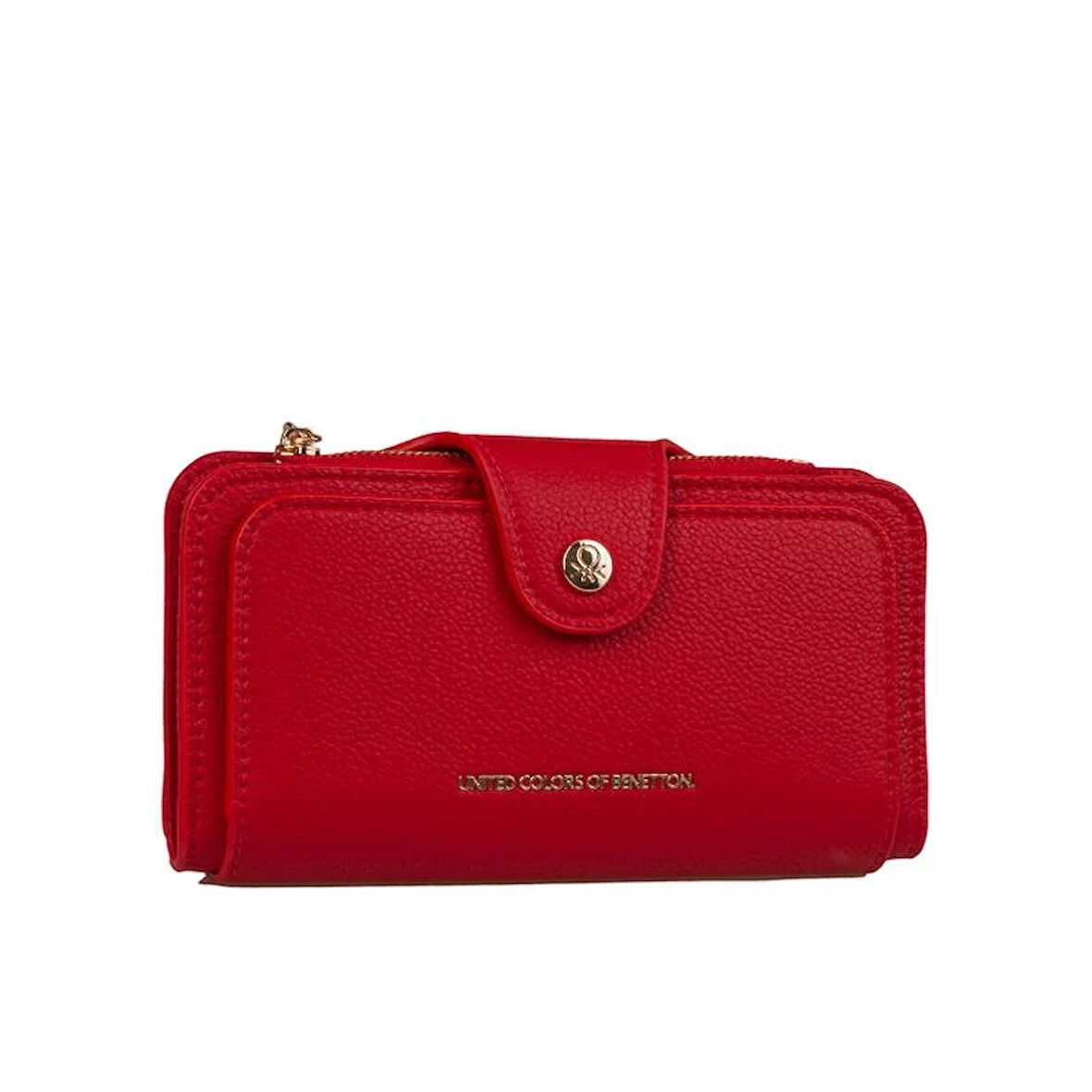 Benetton Kırmızı Sofline Kadın Deri Geniş Cüzdan BNT 1443