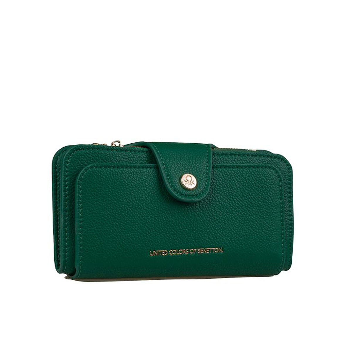 Benetton Yeşil Sofline Kadın Deri Geniş Cüzdan BNT 1443