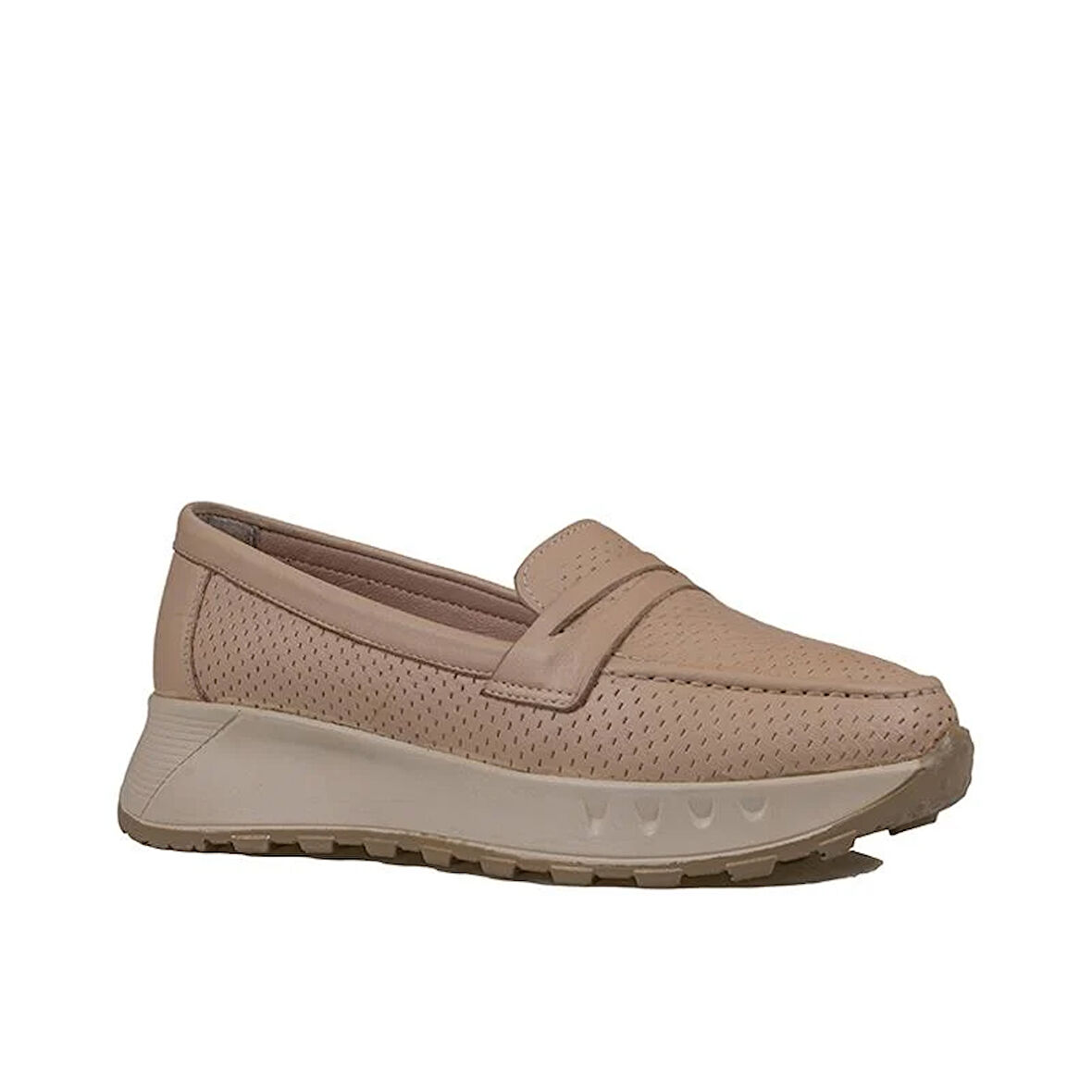 Trend Adımlar Krem Kadın Ortopedik Hakiki Deri Comfort Babet