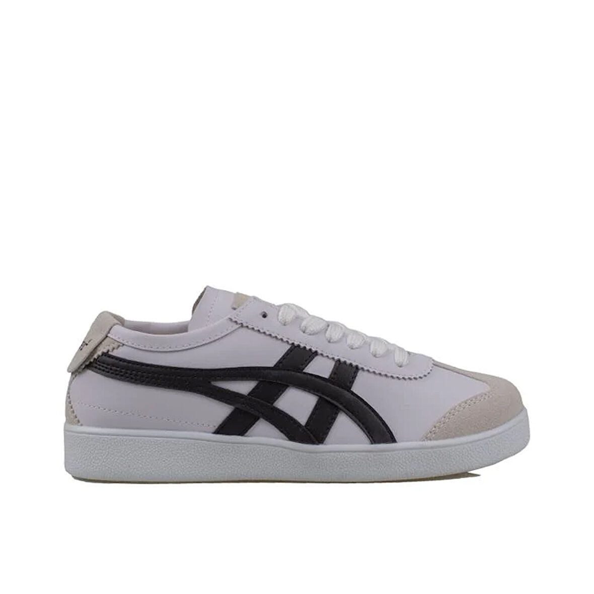 Tayger Beyaz-Siyah Hakiki Deri Unisex Sneaker