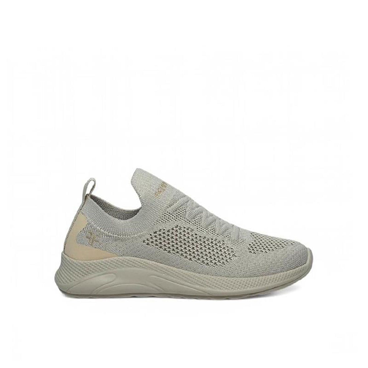 Trend Adımlar Bej Bağcıksız Unisex Çocuk Sneaker