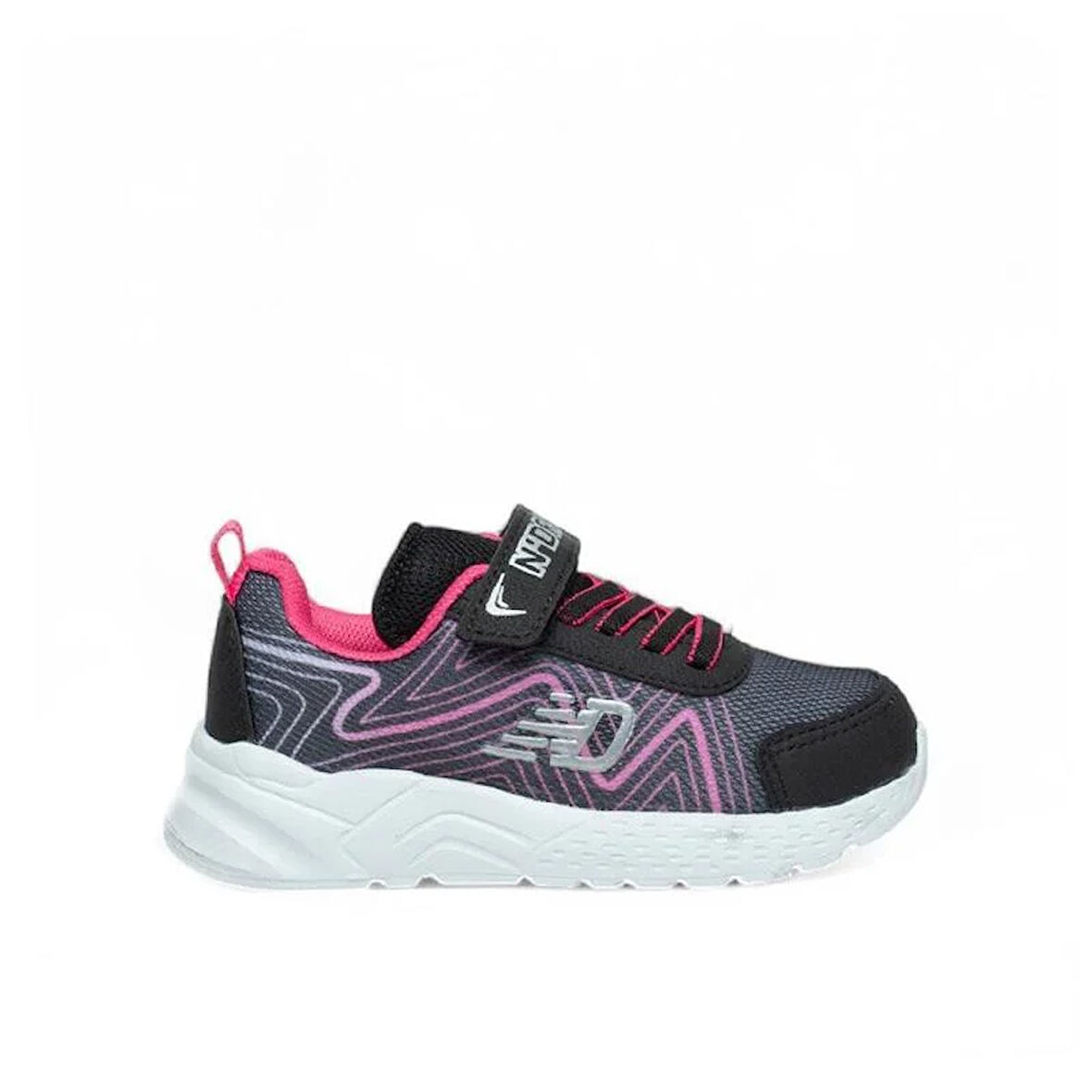 Trend Adımlar Pembe Cırt Cırtlı Hafif Patik Çocuk Sneaker
