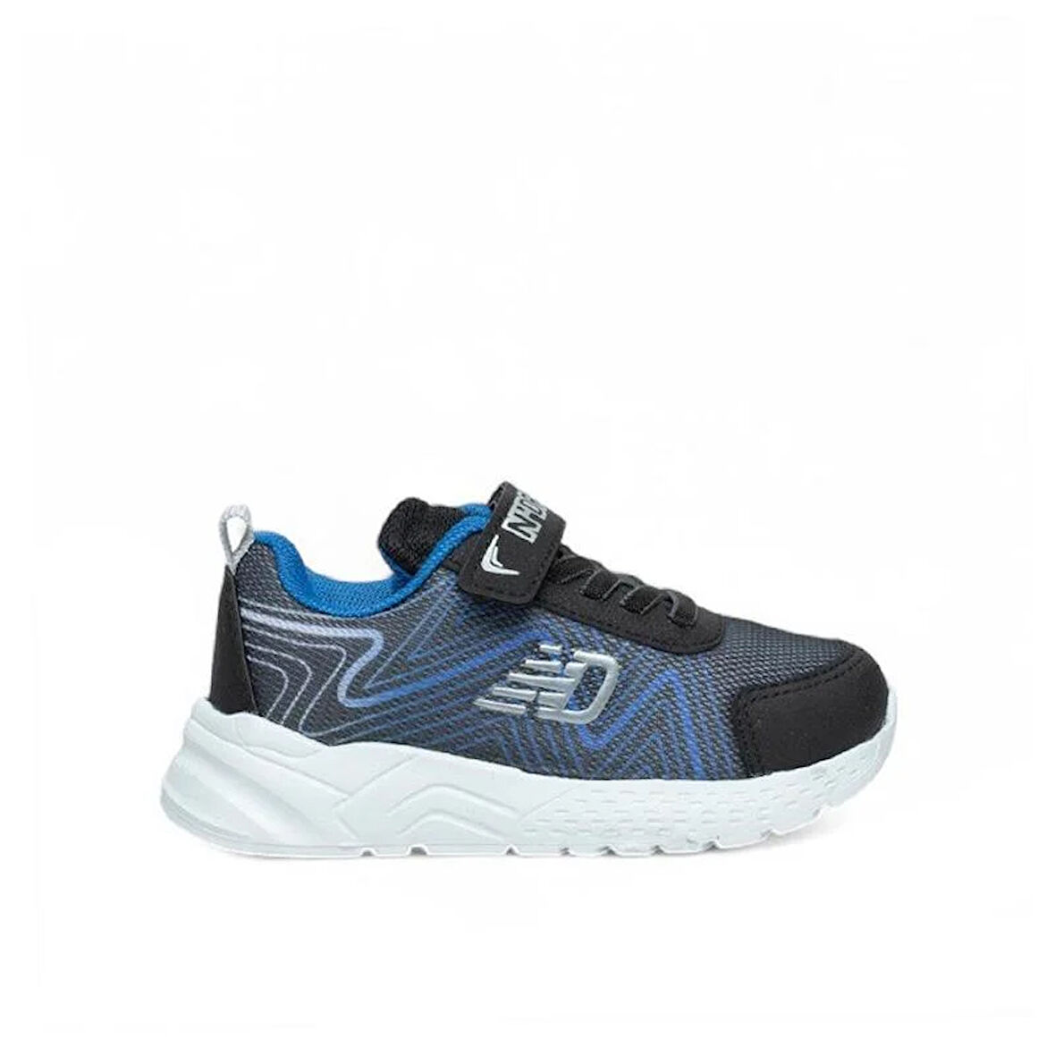 Trend Adımlar Mavi Cırt Cırtlı Hafif Patik Çocuk Sneaker