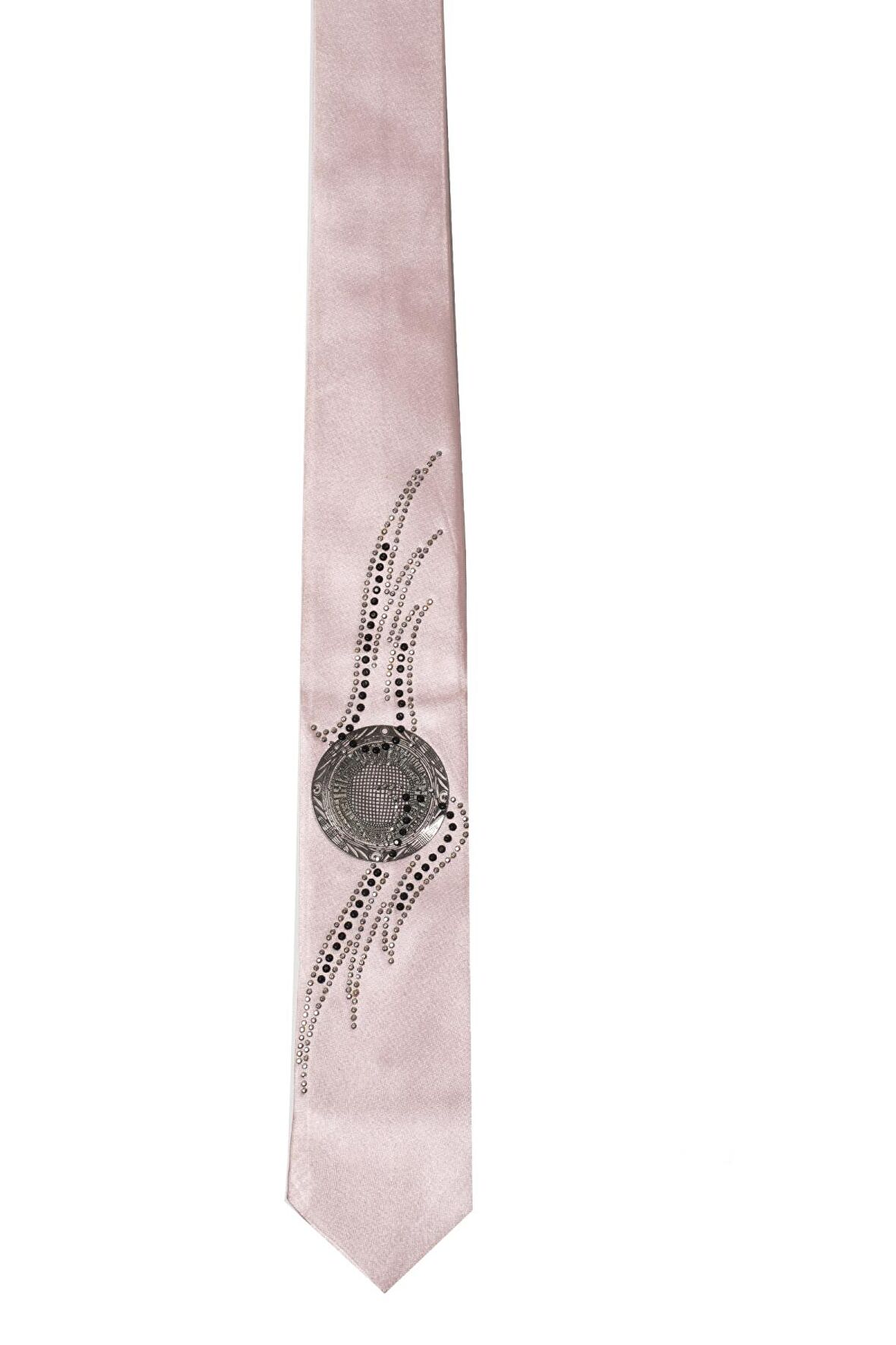 Pembe Taşlı Mendilsiz Erkek Kravat 2107515