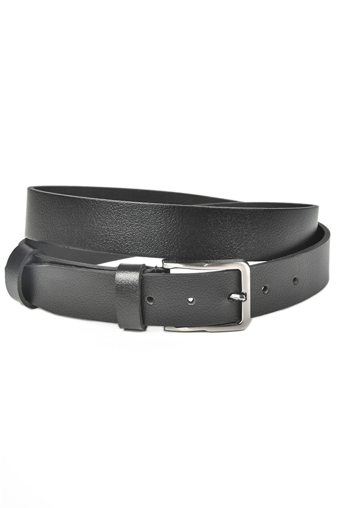 DeepSEA Erkek Siyah Hakiki Deri Klasik Kemer 3,5 cm Kumaş Pantolon Kemeri 2502635