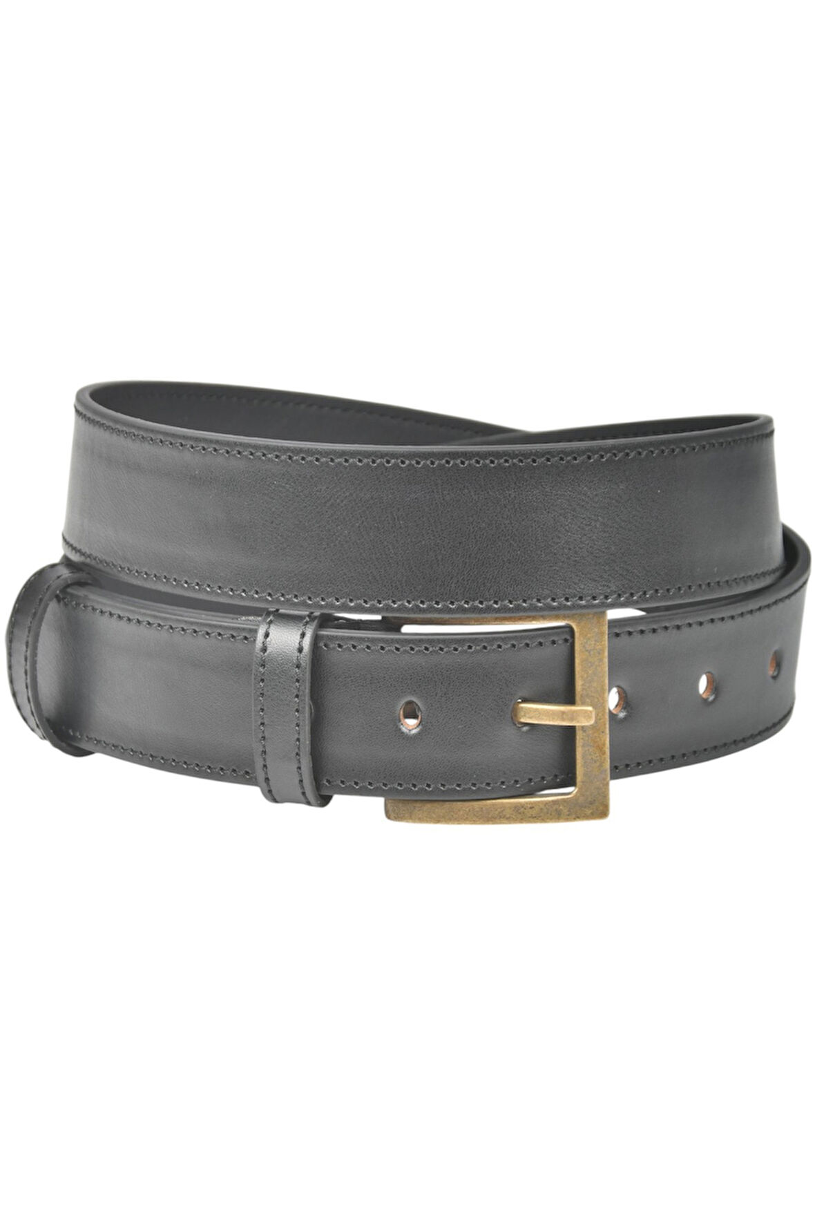 DeepSEA Erkek Siyah 4 cm Eninde Eskitme Tokalı Suni Deri Kemer 2402640