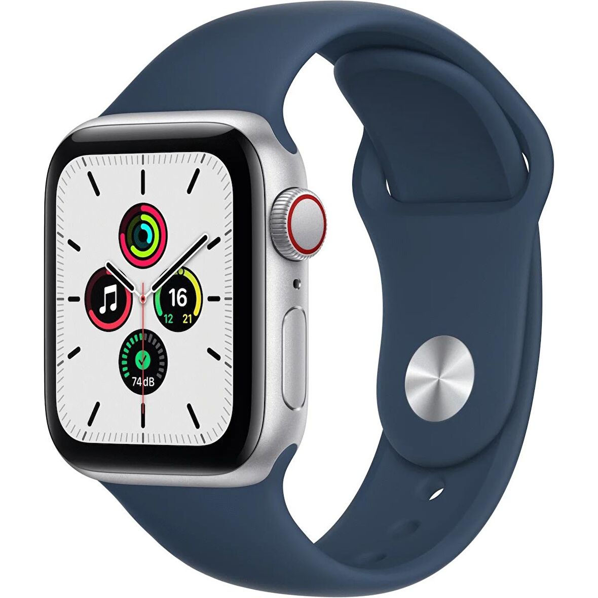 TEŞHİR Apple Watch Se Gps + Cellular, 40MM Gümüş Rengi Alüminyum Kasa ve Mavi Spor Kordon - MKQV3TU/A