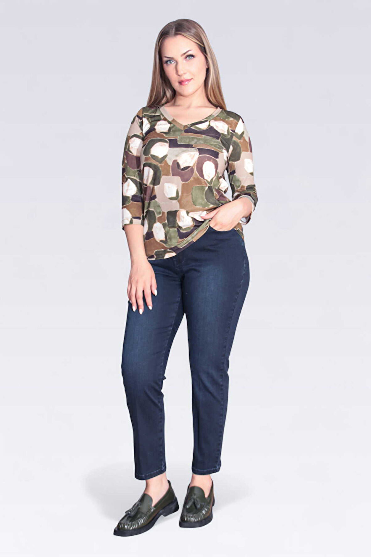 Tolga Saraçoğlu Kadın Dar Paça Bilek Boy Kot Pantolon 30296 Lacivert